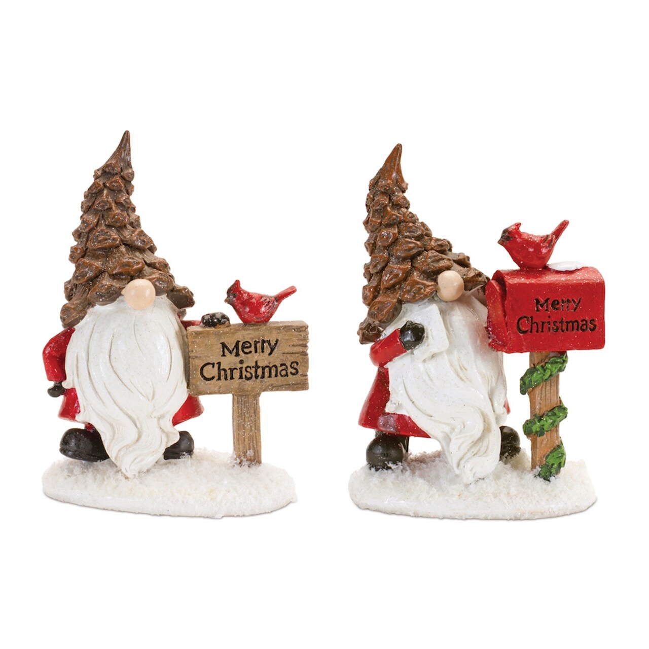 Melrose Whimsical Santa Gnome Christmas Figurine - 5.5" - Set of 4